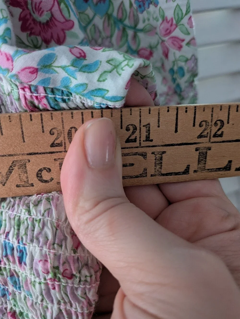 April Cornell Garden Dress Floral Smocked Puff Sleeve Cottagecore Maxi M - Picture 8 of 12